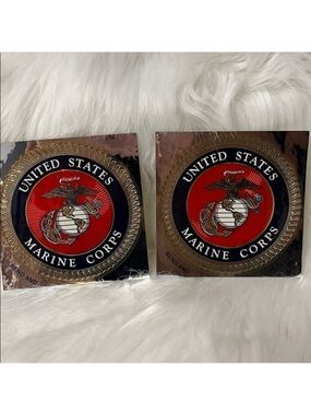 UNITED STATES MARINE CORPS ROUND STICKER X2​​